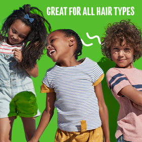 Aussie kids detangler spray 8 oz showing quick slip for combing