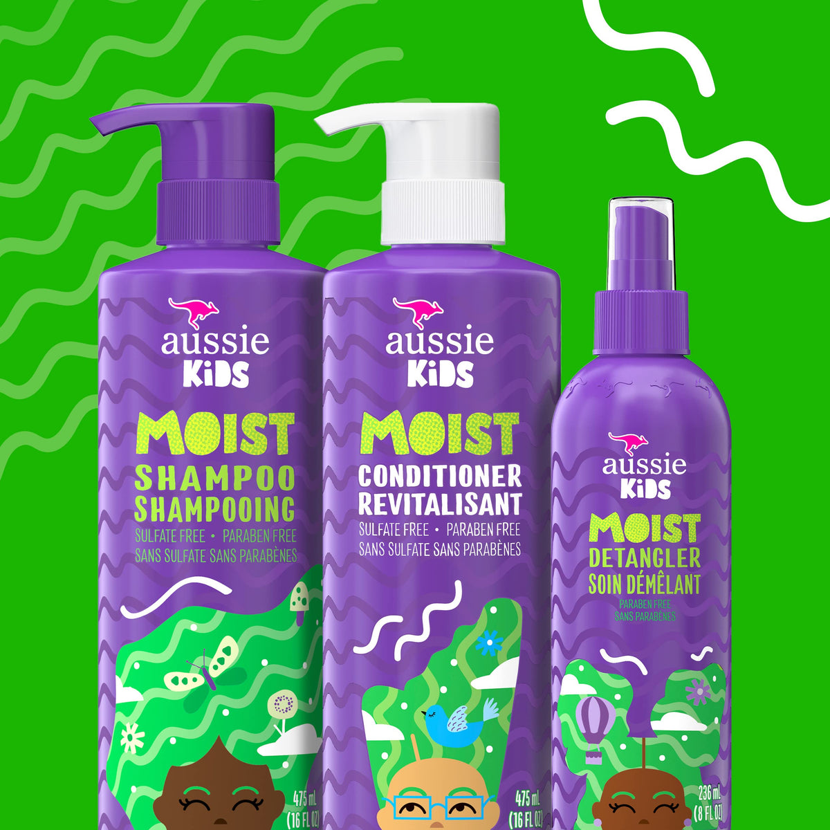 Four-bottle Aussie multipack displayed, convenient long-lasting family supply