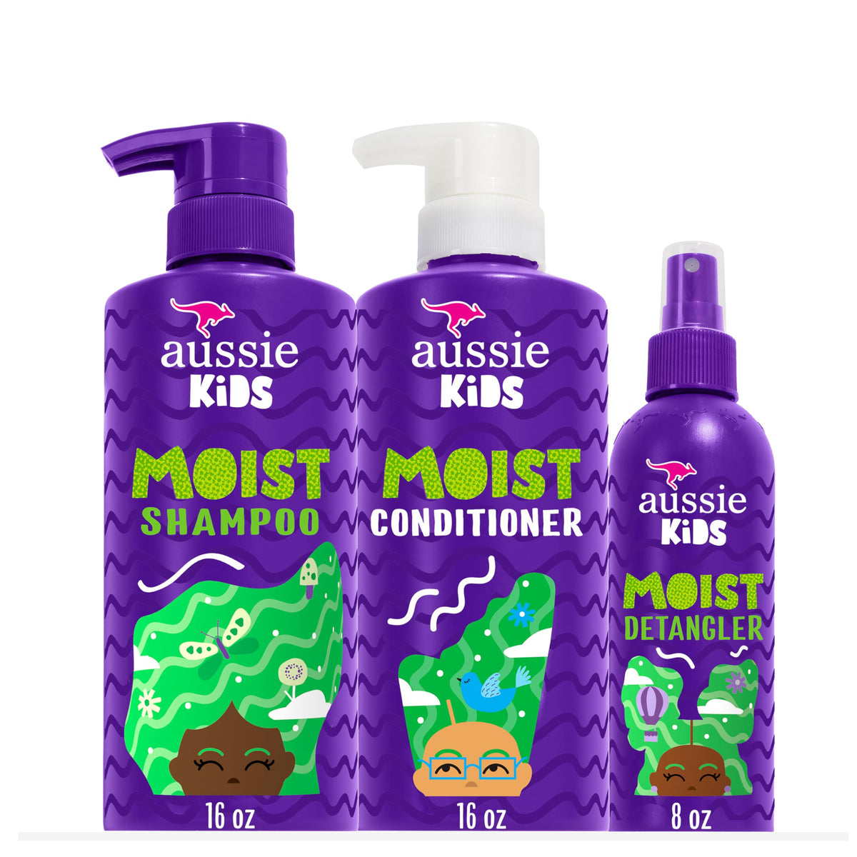 Aussie kids front packaging bundle showing full set and friendly design