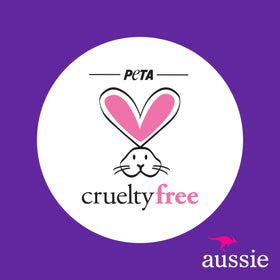 Towel-dried soft hair after Aussie use, illustrates manageable, softer locks