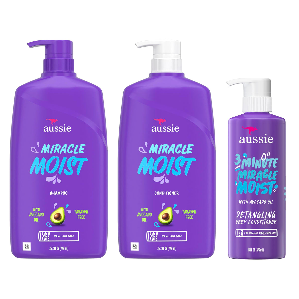 Aussie set staged on bathroom shelf suggesting daily routine