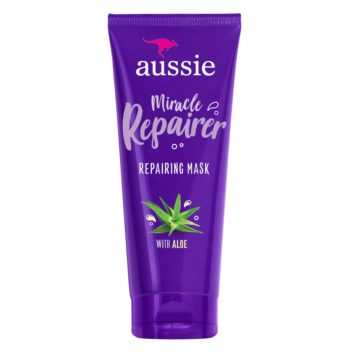 Aussie Miracle Repairer jar front view showing packaging and clear benefit