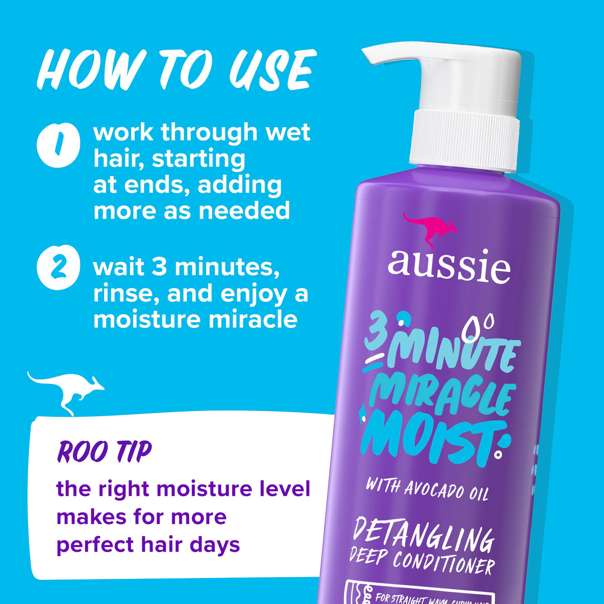 Aussie shampoo texture on hand showing gentle, hydrating lather