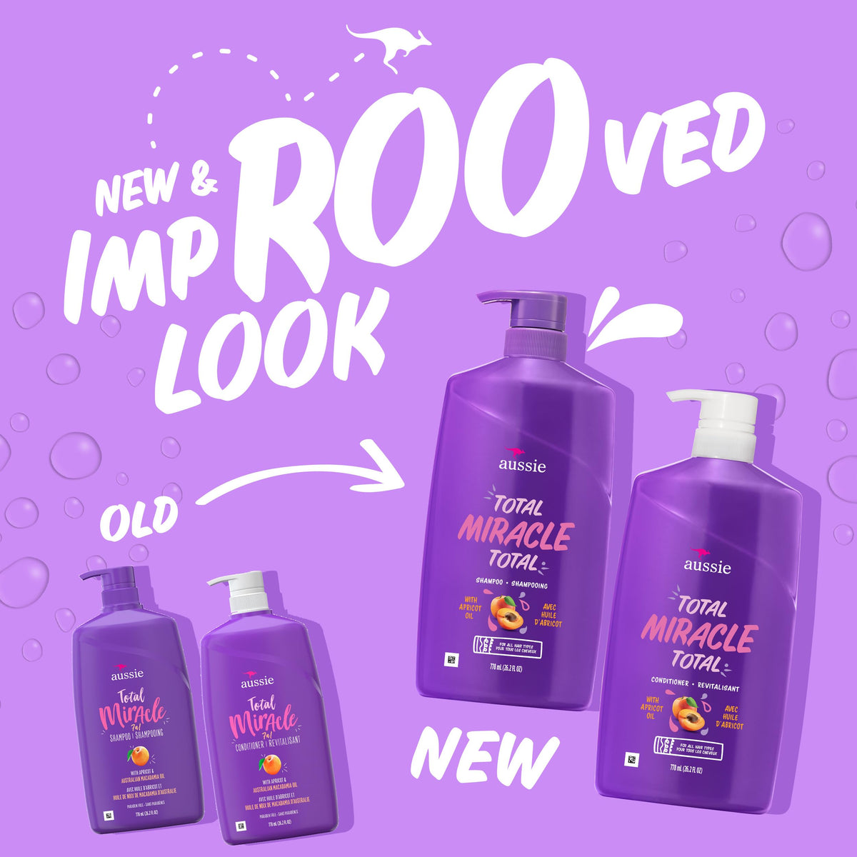 Aussie shampoo pump closeup demonstrating easy dispensing and gentle lather