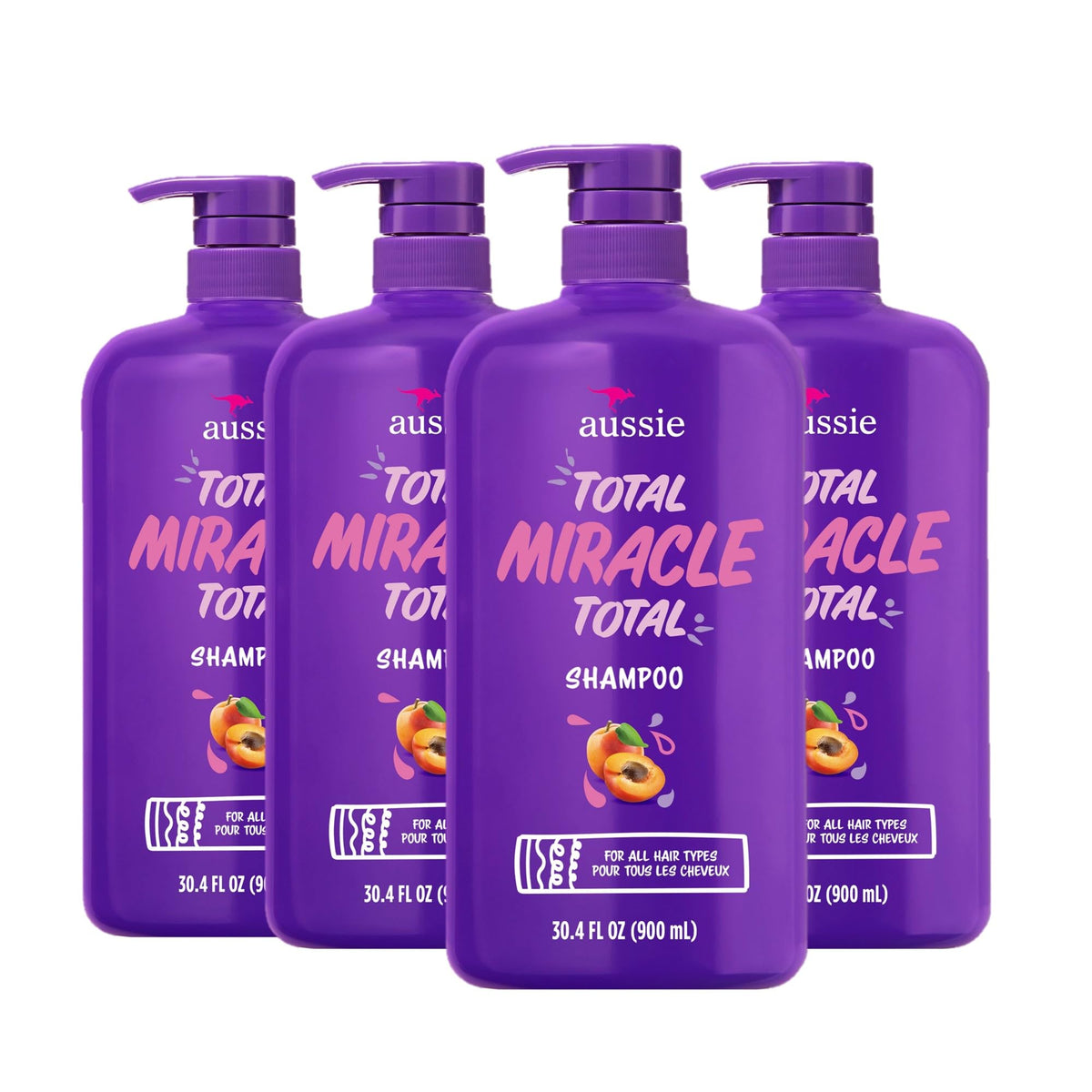 Aussie bottle front packaging showing label and size, easy identification benefit