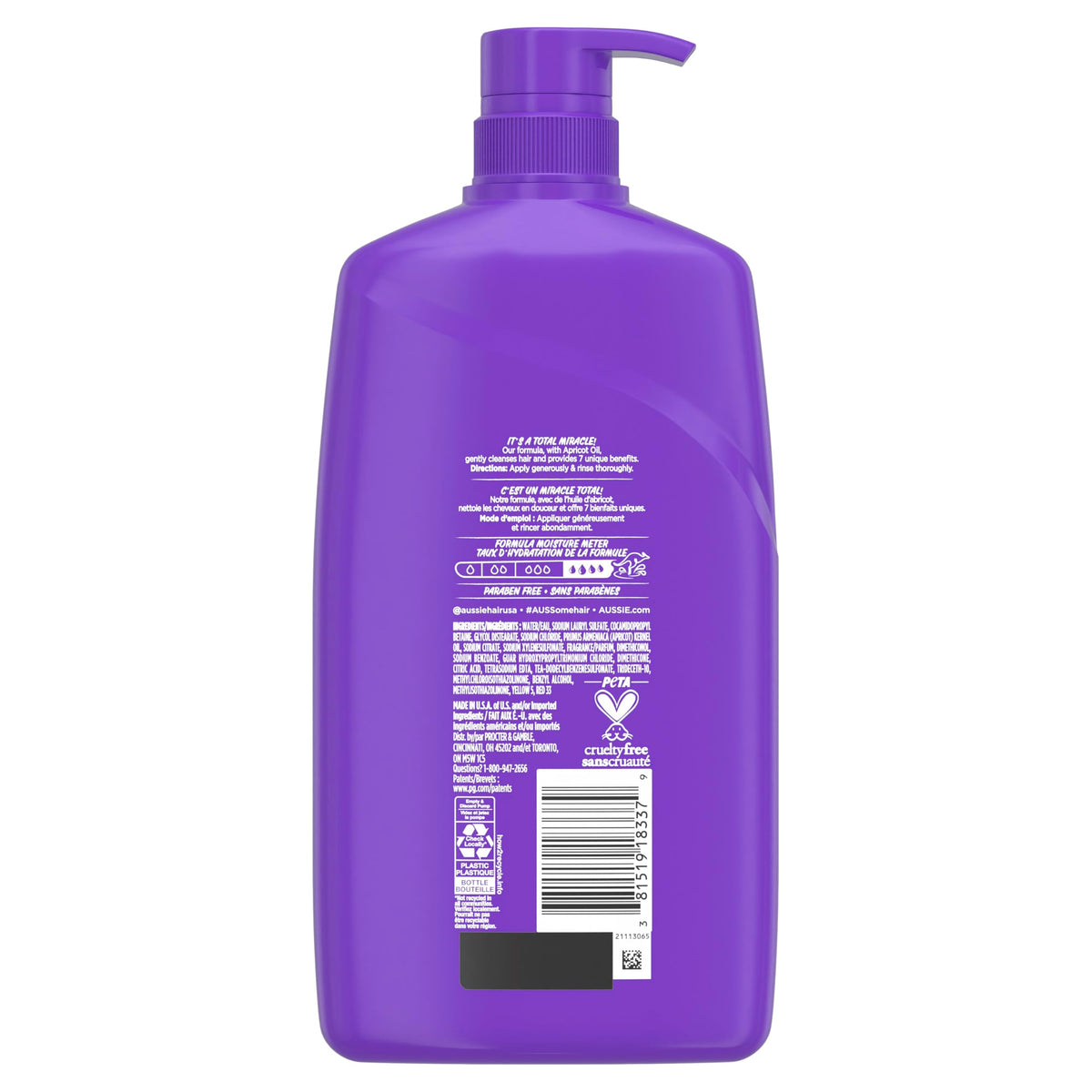 Aussie shampoo paired with conditioner in bathroom setting for complete care benefit