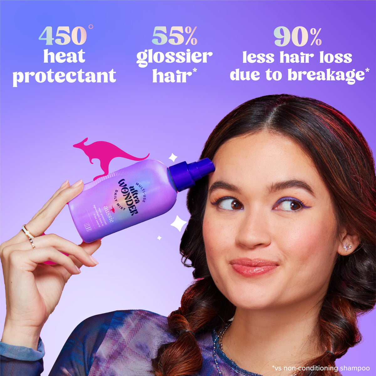 Aussie cream-to-mist texture transformation highlighting lightweight finish