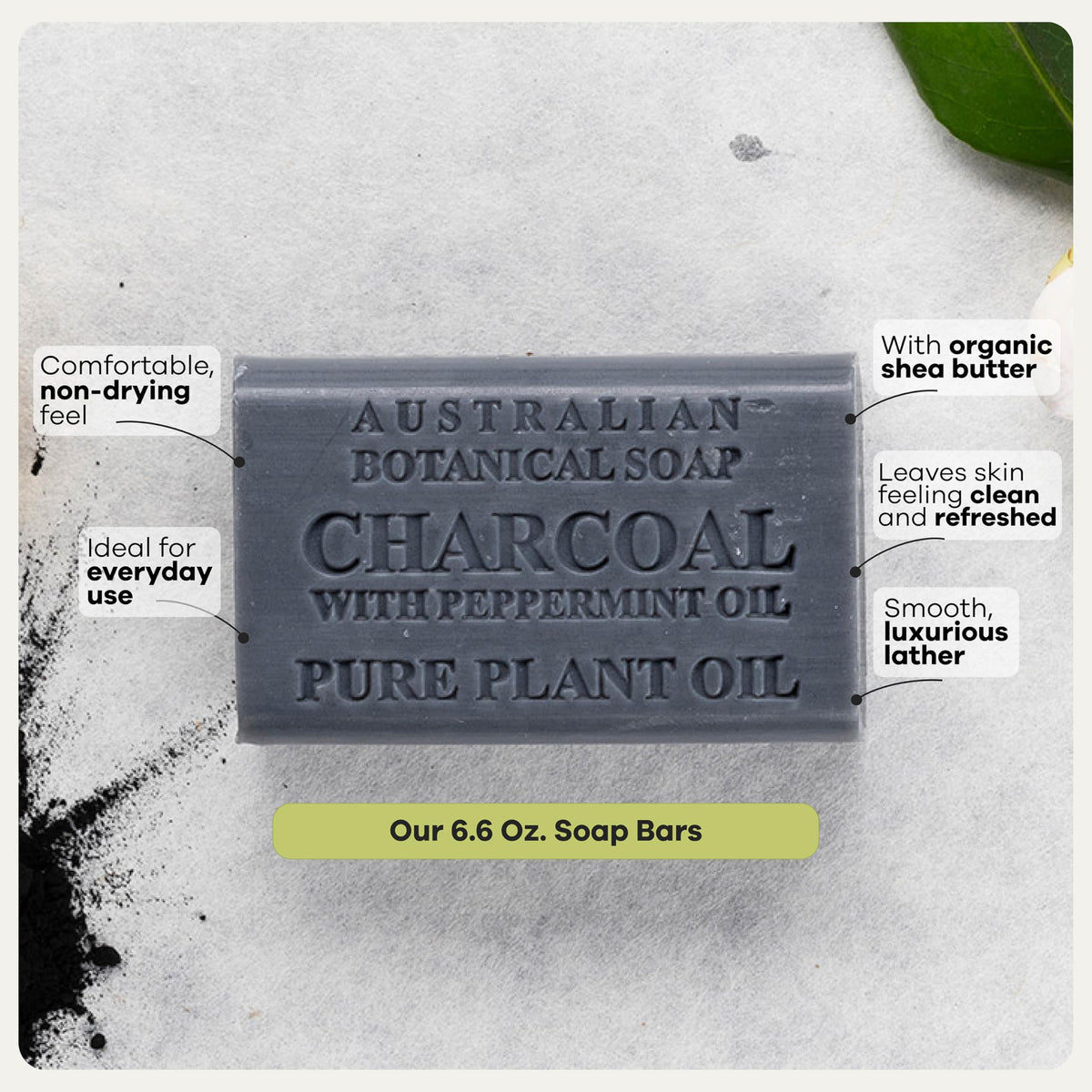 Australian Botanical bar beside dollar for size comparison showing larger than standard bar benefit