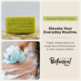 Australian Botanical Soap close-up of bar texture for creamy lather