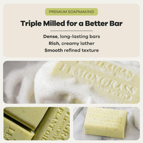 Australian Botanical Soap bar in hand demonstrating large 6.6 oz size benefit