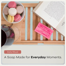 Australian Botanical Soap in bathroom sink being used to demonstrate everyday convenience