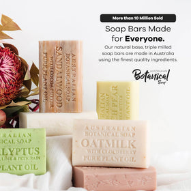 Australian Botanical Soap in-use at sink demonstrating clean rinse and low residue