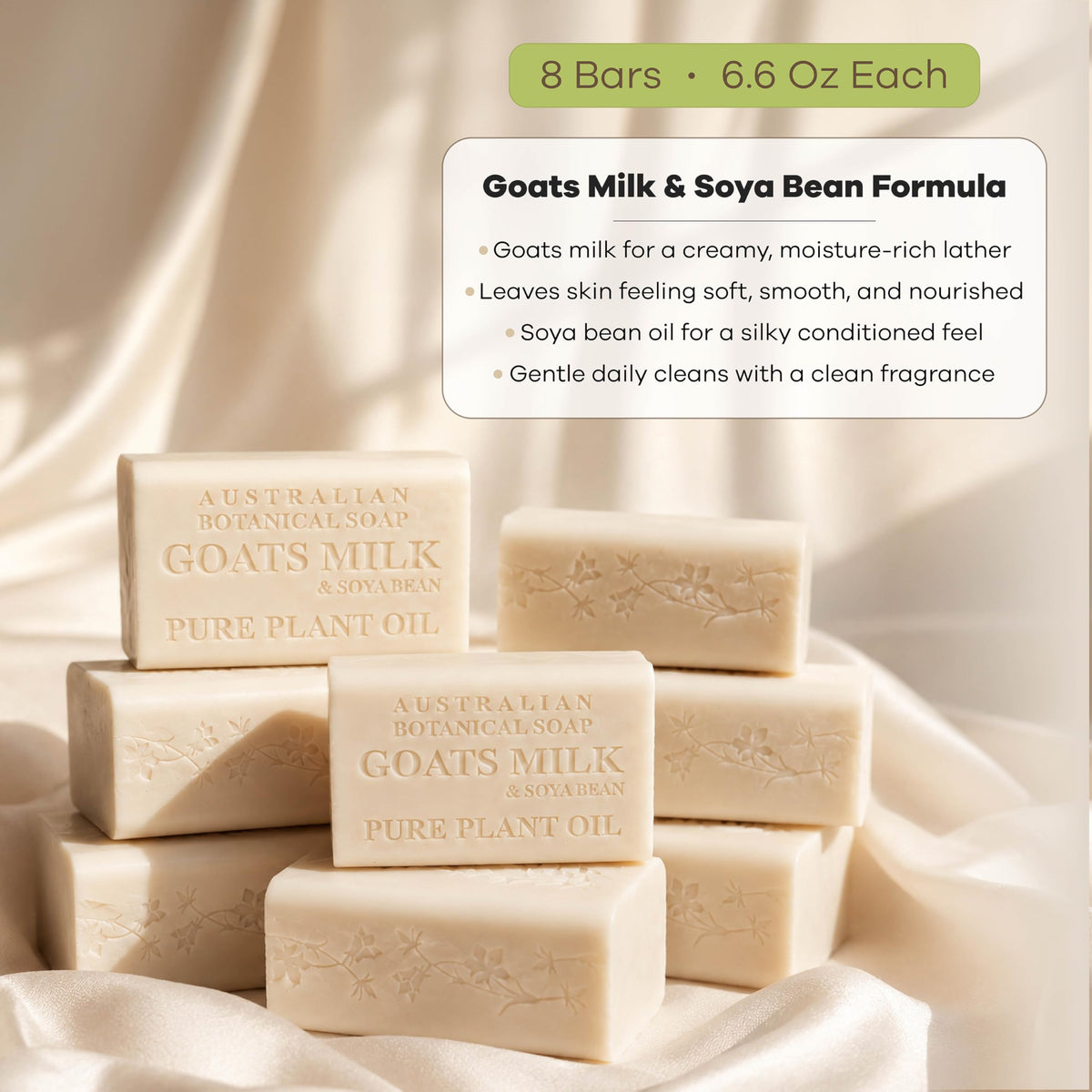 Australian Botanical Soap creamy lather in hand demonstrating moisturizing foam