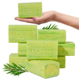 Australian Botanical Soap front packaging showing eight bars and fresh benefit