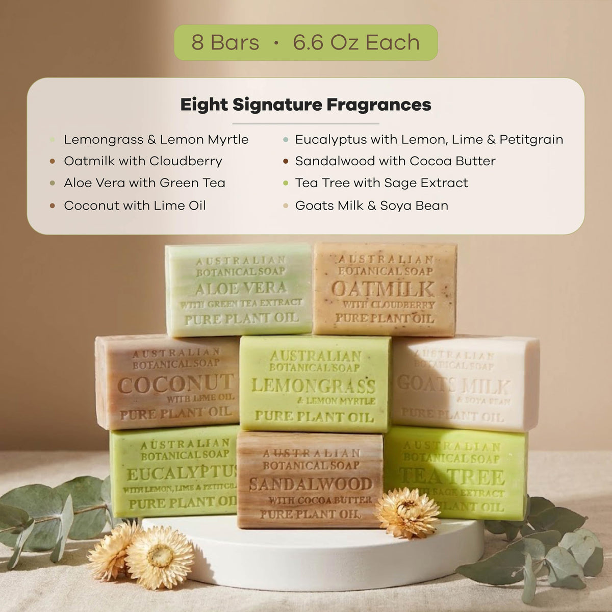 Australian Botanical Soap goat milk bar close-up highlighting creamy texture