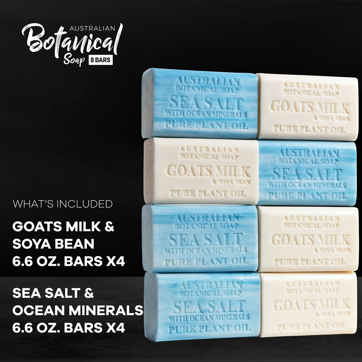 Australian Botanical Soap label ingredients detail showing plant oils and shea butter for nourishment