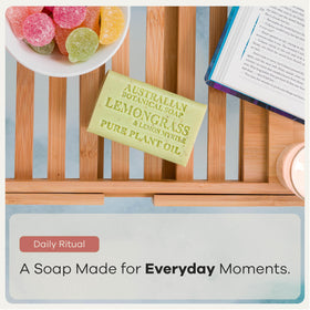 Australian Botanical Soap manuka honey and jojoba ingredients showing botanical richness