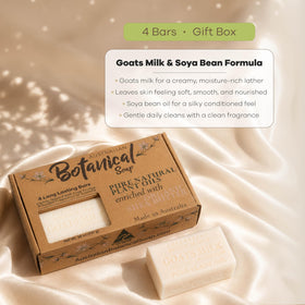 Australian Botanical Soap creamy lather on palm demonstrating gentle cleansing