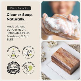 Australian Botanical Soap sandalwood bar lather detail showing rich moisturizing foam