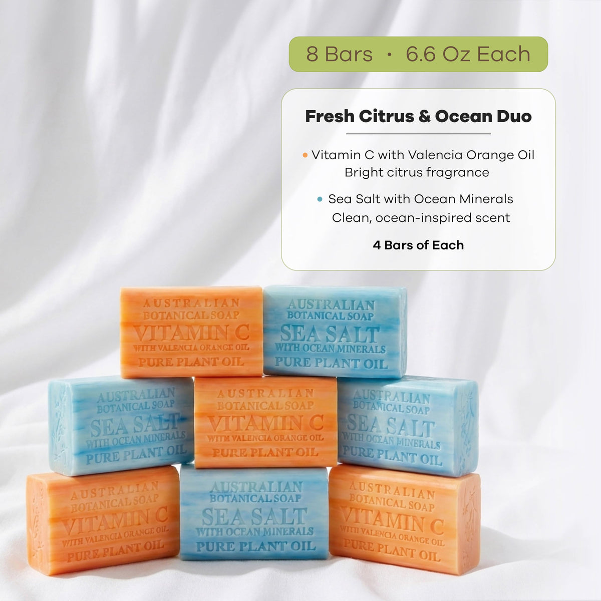 Australian Botanical Soap Sea Salt bar texture close-up showing mineral-rich exfoliating benefit
