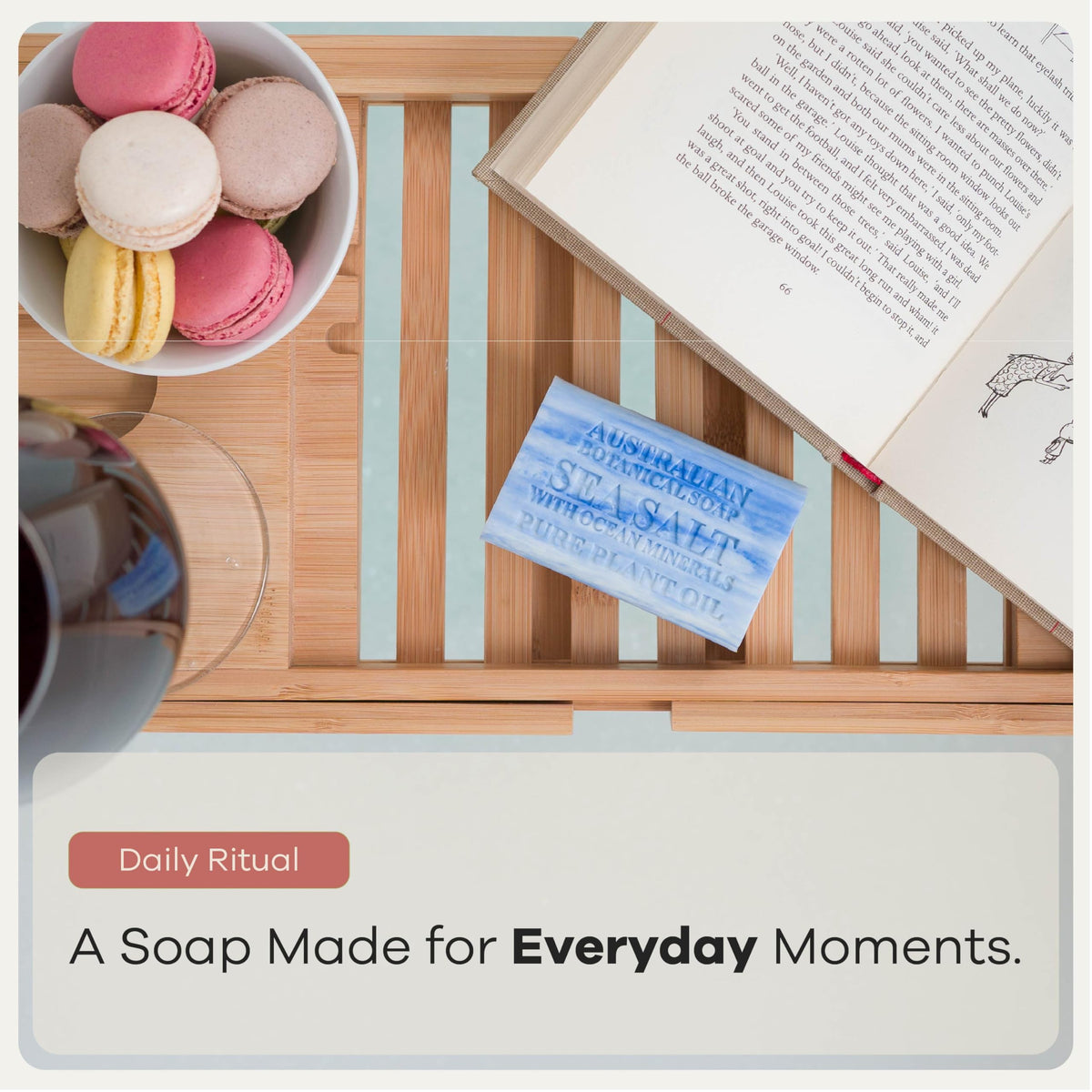 Australian Botanical Soap shea butter visual emphasizing moisturizing benefit
