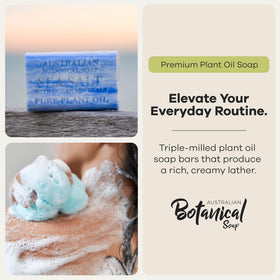 Australian Botanical Soap close-up texture revealing creamy triple-milled lather