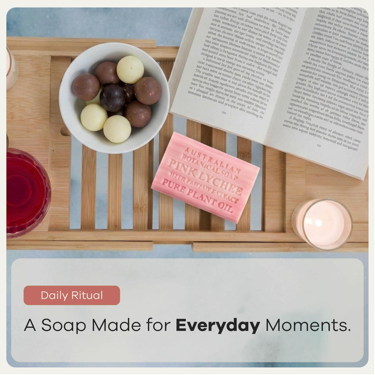Australian Botanical Soap lather on sponge showing dense foam and gentle cleansing