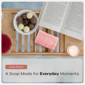 Australian Botanical Soap lather on sponge showing dense foam and gentle cleansing
