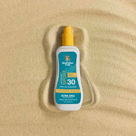 Australian Gold applied on forearm illustrating smooth even coverage