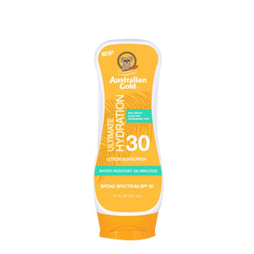 Australian Gold front packaging showing SPF 30 and benefits