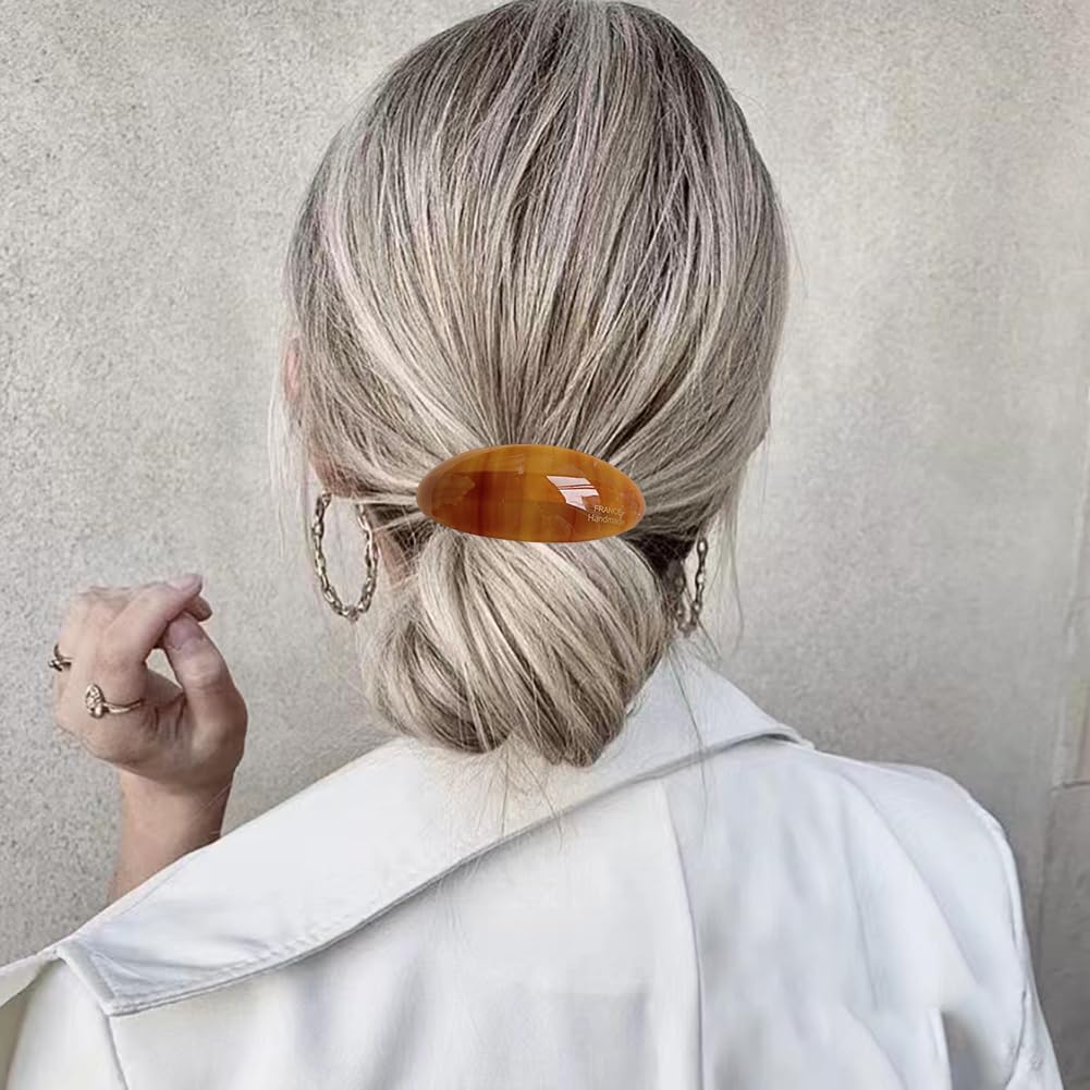 Auswalar barrette holding thick ponytail for comfortable all-day wear