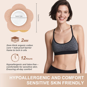 Autdor patch in use on belly button demonstrating clean, no-mess application