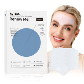 Auteek front packaging showing 20 patches and product benefits