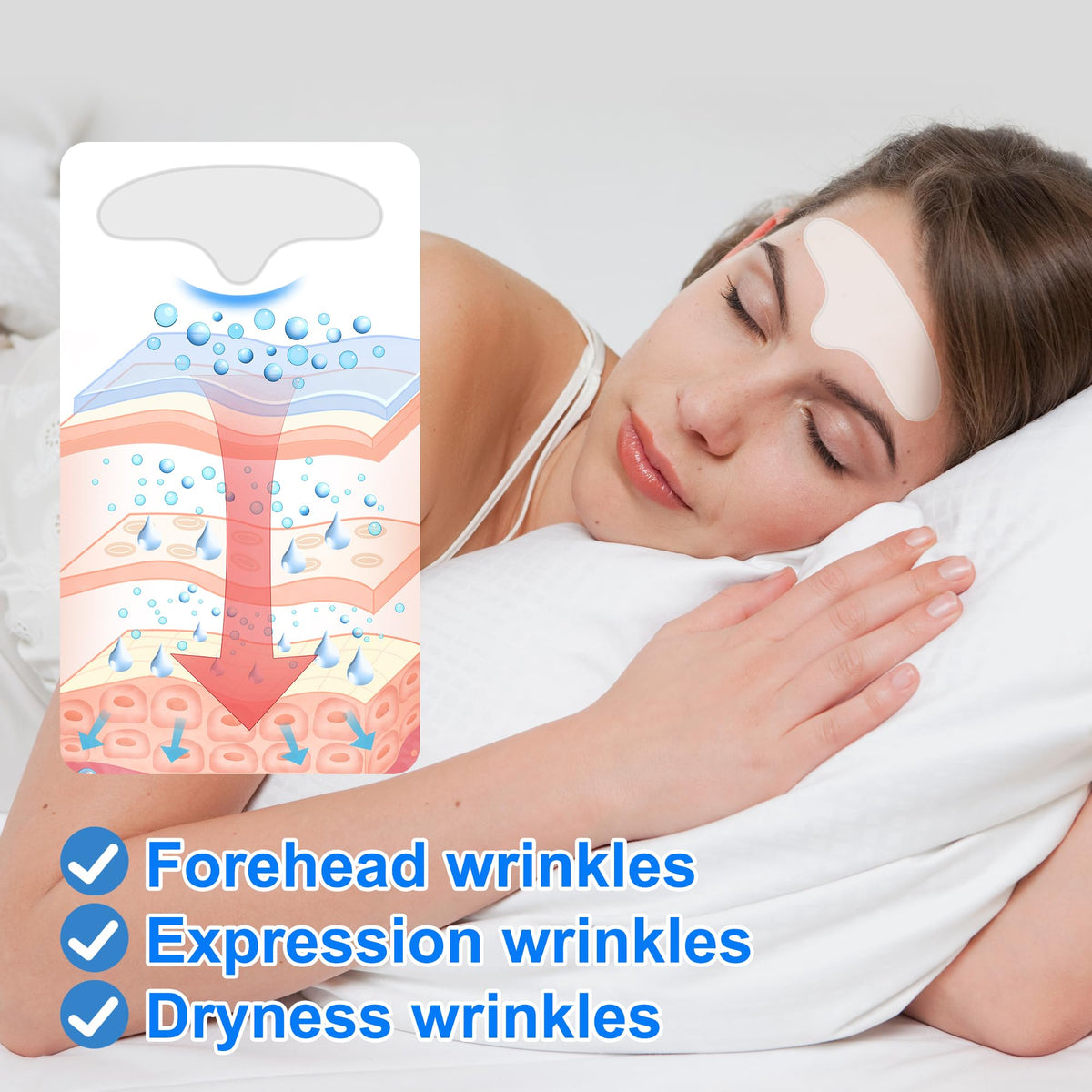 Auteek translucent patch on skin after absorption showing results