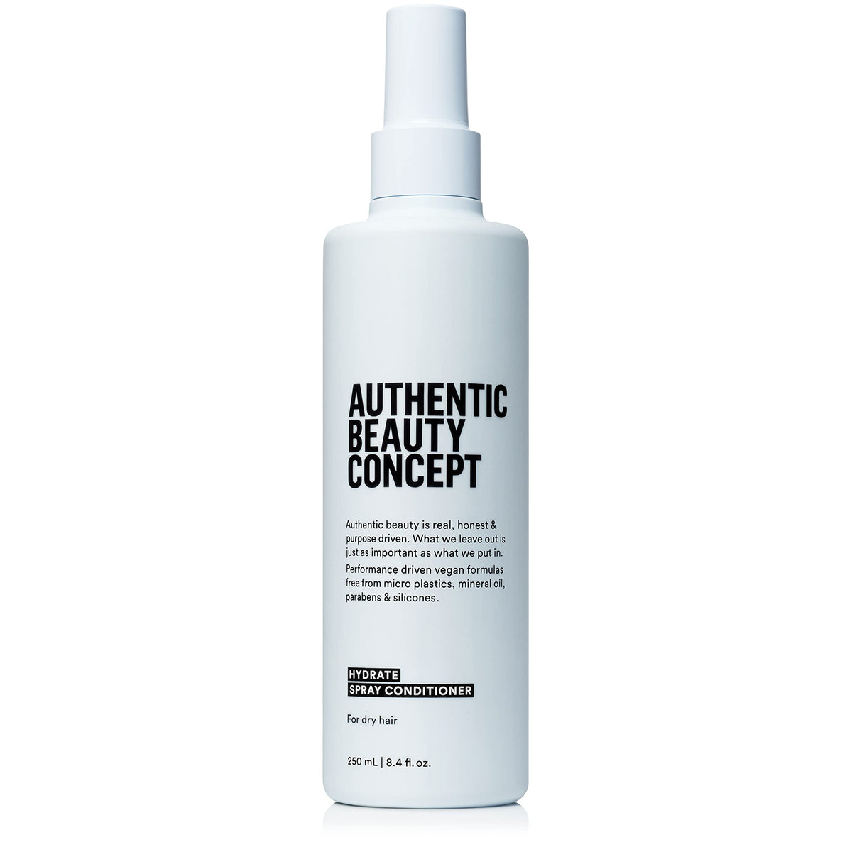 Authentic Beauty Concept front packaging showing hydrate spray for easy identification and use