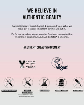 Authentic Beauty Concept conditioner texture on palm showing lightweight hydration benefit