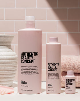 Authentic Beauty Concept applied on colored hair demonstrating vibrant, non-stripped finish