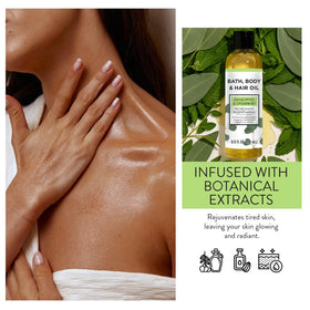 Autumn Shower eucalyptus mint oil texture on skin showing quick absorption