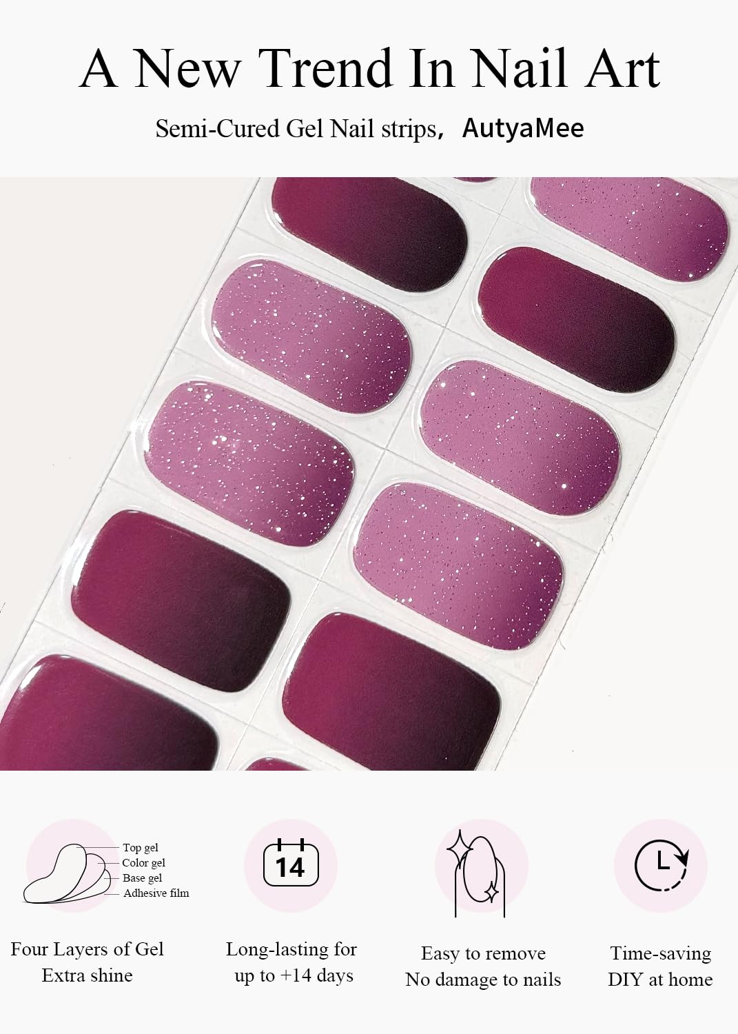 AutyaMee kit with file, wooden stick, and prep pads for easy at-home application