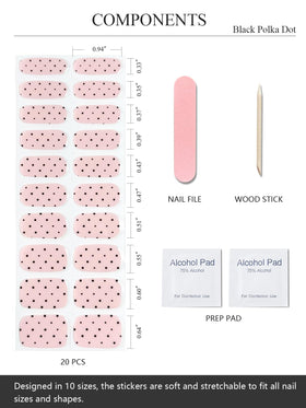 AutyaMee prep pads, wooden stick and nail file displayed to show ready-to-use kit benefits