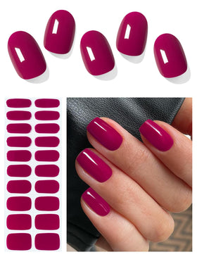 AutyaMee front packaging showing beet red gel strips and included tools for quick application