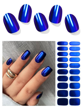AutyaMee front packaging showing blue mirror strips and included tools, highlights salon-quality convenience