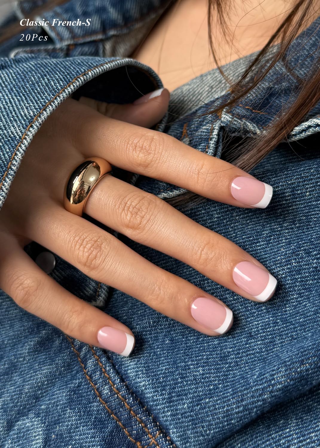 AutyaMee close-up of white French tip texture highlighting precise edge definition