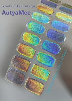 AutyaMee cured holographic finish reflecting light for a salon-quality shine