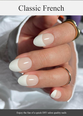 AutyaMee close-up of white French tip texture showing flexible semi-cured gel