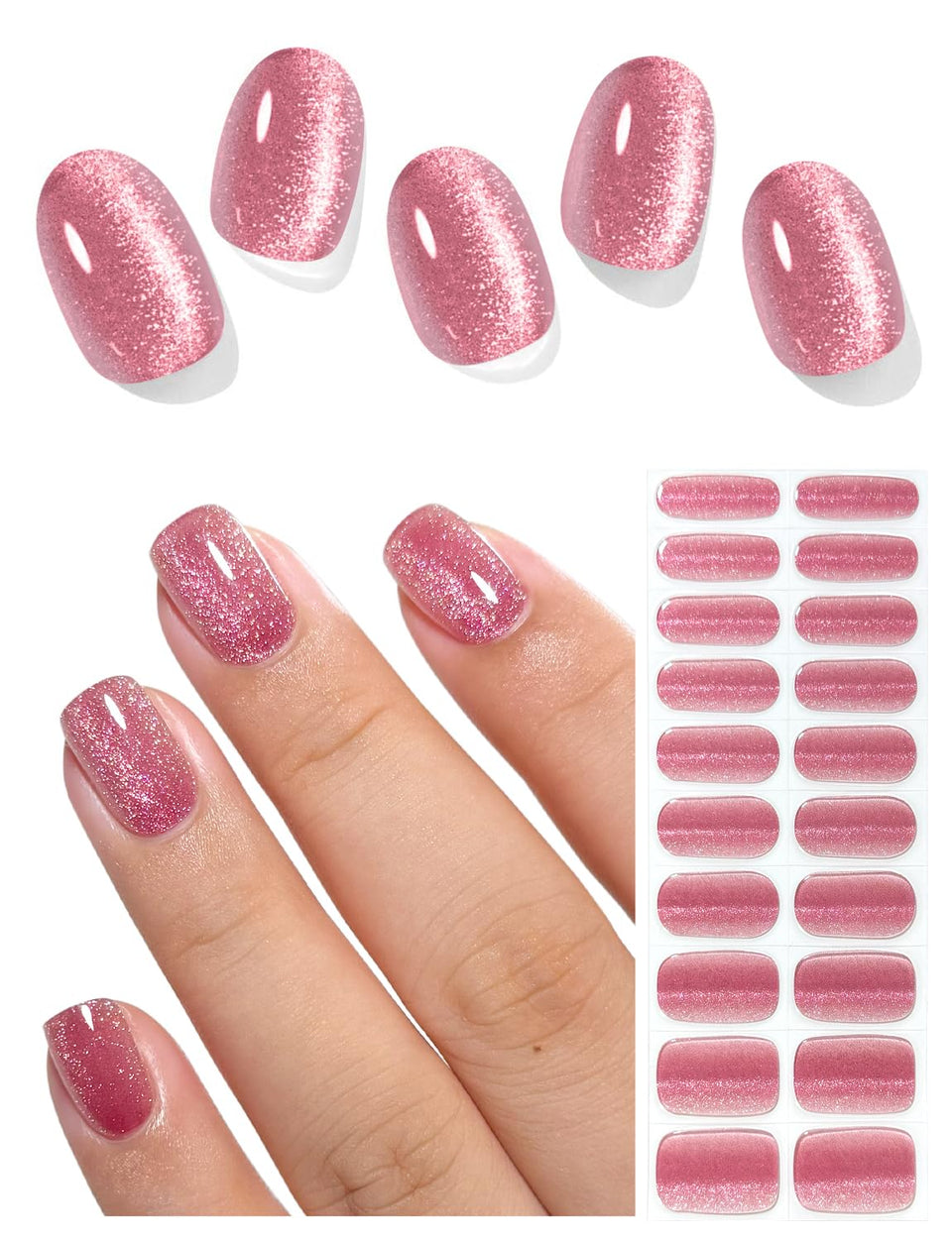AutyaMee front packaging showing crimson cat eye strips and included tools, clear contents benefit