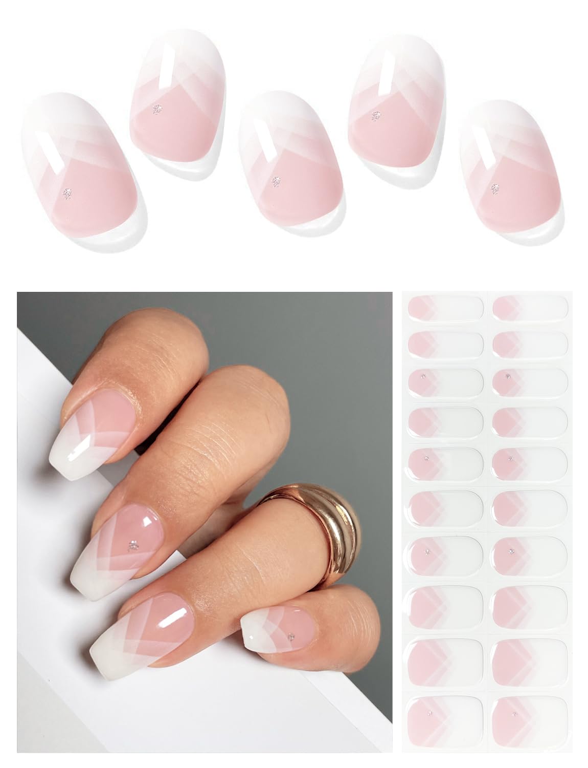 AutyaMee front packaging showing elegant French nail strips and contents benefit of easy selection
