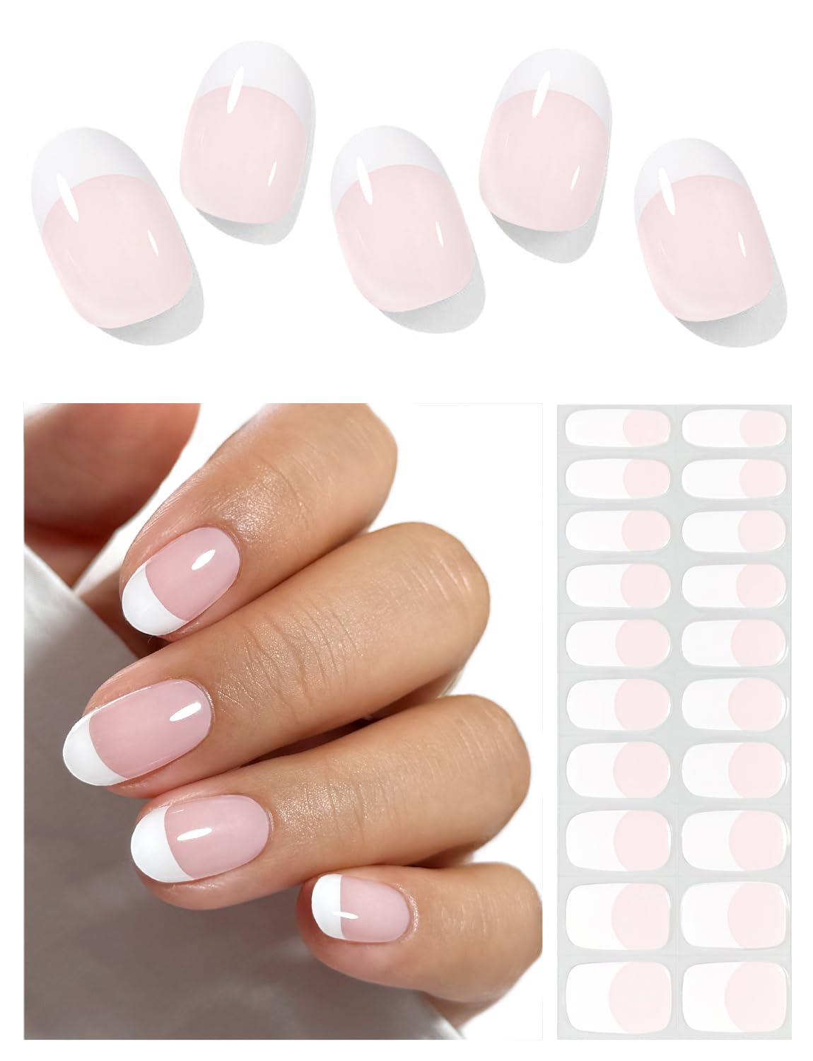 AutyaMee front packaging showing white French tip strips and kit contents for easy use