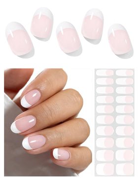 AutyaMee front packaging showing white French tip strips and kit contents for easy use