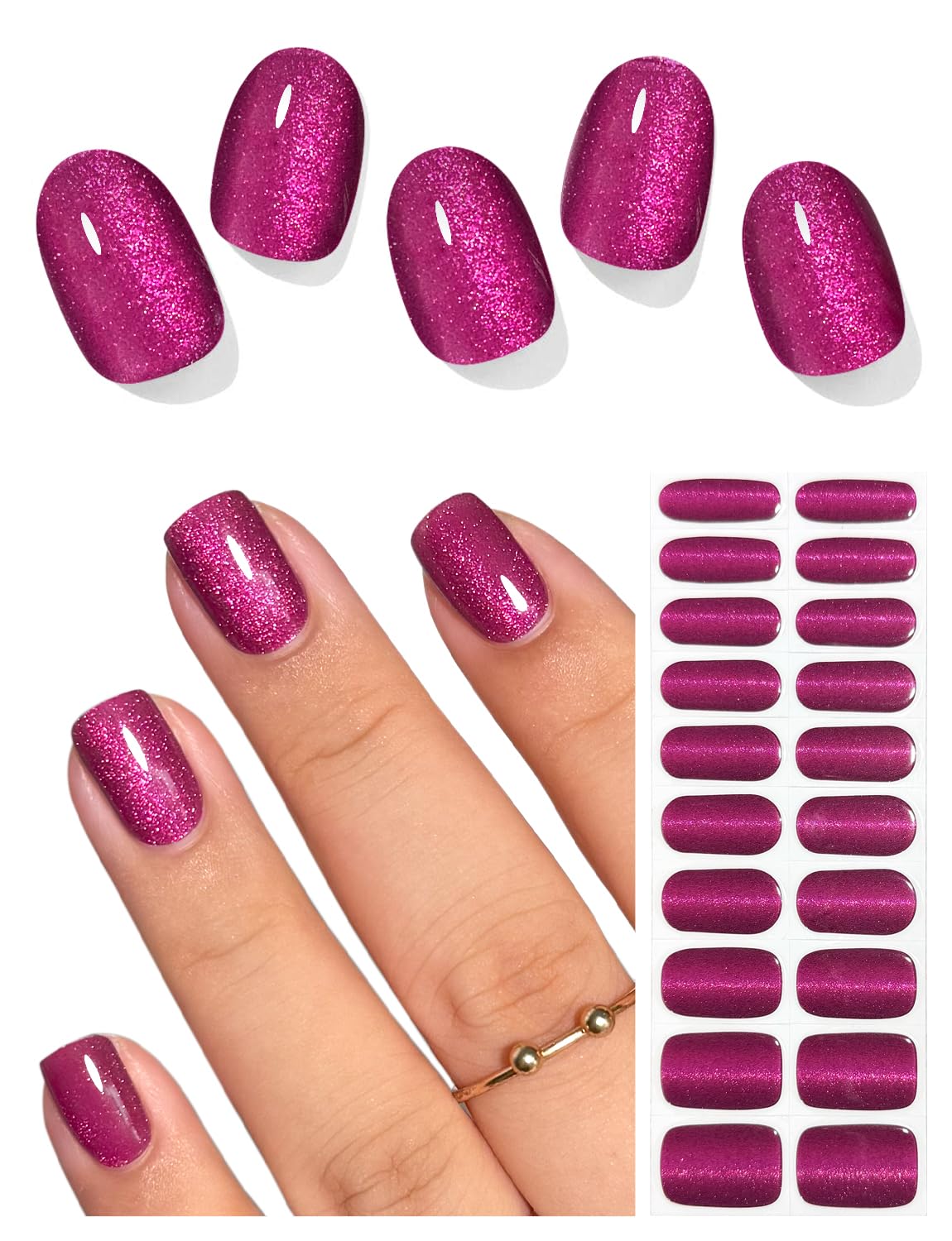 AutyaMee front packaging showing purple-red cat eye and included tools for quick application